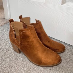 Suede booties